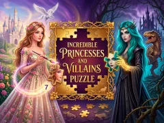 Игра Incredible Princesses and Villains Puzzle онлајн