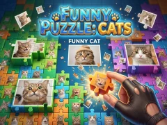 Игра Funny Puzzle: Cats онлајн