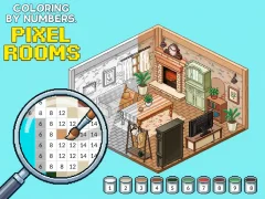Игра Coloring by Numbers Pixel Rooms онлајн