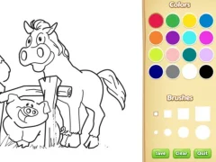 Игра Farm Animals Coloring Book for Kids онлајн