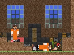 Игра Escape from the prison in Mineblock! Destruction! онлајн