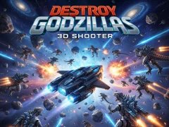Игра Destroy Godzillas: 3D Shooter онлајн