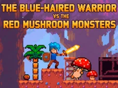 Игра The Blue-Haired Warrior vs the Red Mushroom Monsters онлајн