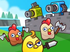 Игра Merge Cannon: Chicken Defense онлајн