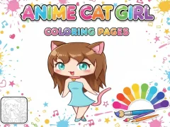 Игра Anime Cat Girl Coloring Pages онлајн