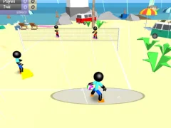 Игра Stickman Beach Volleyball онлајн