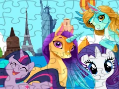 Игра Unicorns Travel The World Puzzle онлајн