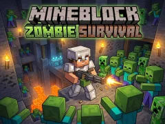Игра Mineblock Zombie Survival онлајн