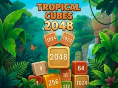 Игра Tropical Cubes 2048 онлајн