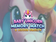 Игра Baby Unicorn Memory Match & Hidden Objects онлајн