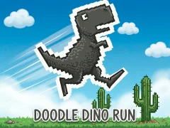 Игра Doodle Dino Run онлајн