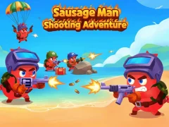 Игра Sausage Man Shooting Adventure онлајн