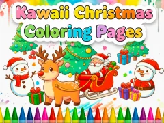 Игра Kawaii Christmas Coloring Pages онлајн