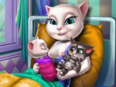 Игра Angela Twins Birth онлајн