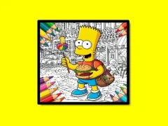 Игра Back To School Simpsons Coloring Book онлајн