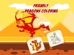 Игра Friendly Dragons Coloring онлајн