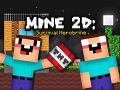Игра Mine 2D Survival Herobrine онлајн