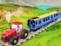 Игра Chain Tractor Train Towing Game 3D онлајн