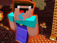 Игра Noob Parkour: Nether онлајн