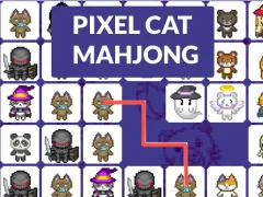 Игра Pixel cat mahjong онлајн