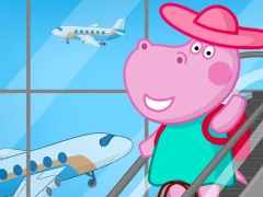 Игра Hippo Family Airport Adventure онлајн