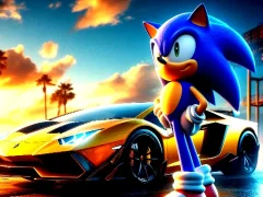 Игра Sonic Run for Lamborghini онлајн