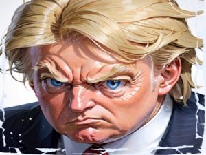 Игра Смешни војни за лице Трамп против Ким  онлајн
