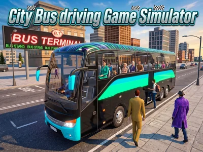 Игра City Bus driving Game Simulator онлајн