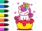 Игра Coloring Book: Unicorn Cupcake онлајн