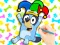 Игра Coloring Book: Clown Bluey онлајн