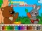 Игра Coloring book: Bear and rabbit онлајн