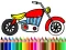 Игра Back To School: Motorbike Coloring онлајн