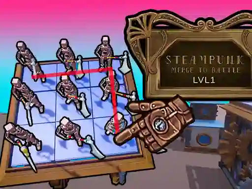 Игра Steampunk Merge To Battle онлајн