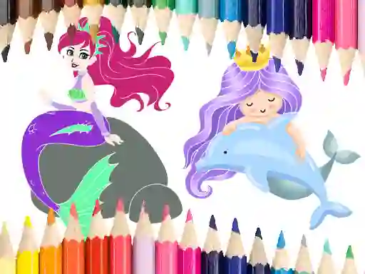 Игра Mermaid Coloring Book онлајн