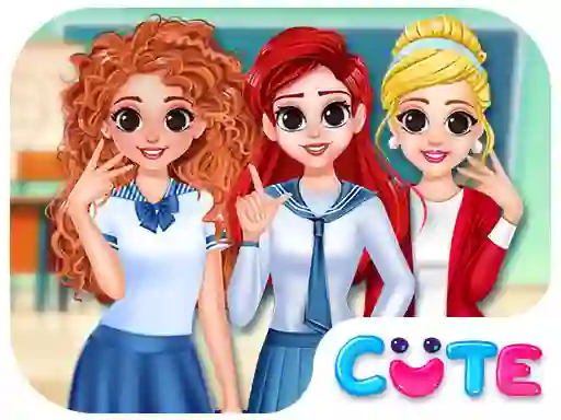 Игра BFF Princess Back To School онлајн