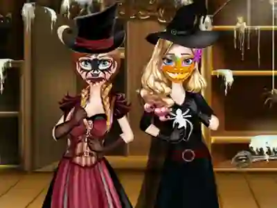 Игра Sisters Halloween Preparations онлајн