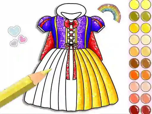 Игра Princess Glitter Coloring онлајн