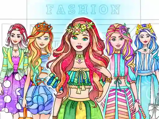 Игра Girl Coloring Dress Up Games онлајн