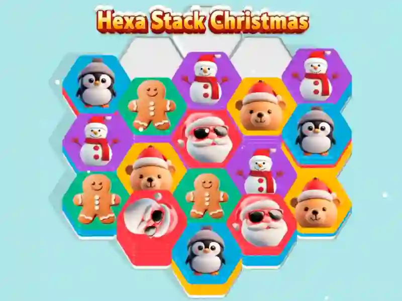 Игра Hexa Stack Christmas онлајн