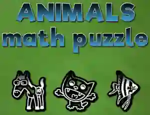 Игра Animals Math Puzzles онлајн