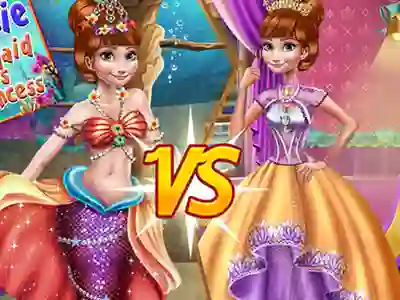 Игра Anna mermaid vs princess онлајн