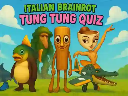 Игра Italian Brainrot tung Tung Quiz онлајн