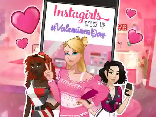 Игра Instagirls: Valentine Dress Up онлајн