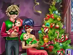 Игра Dotted Girl Family Christmas онлајн