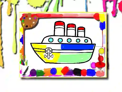 Игра Boats Coloring Book онлајн