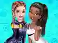 Игра Elsa And Tiana Workout Buddies онлајн