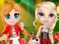 Игра Little Elsa In Red Hood онлајн