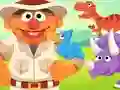 Игра 123 Sesame Street: Ernie's Dinosaur Day Care онлајн