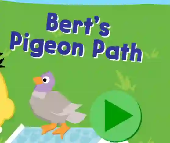 Игра 123 Sesame Street: Bert's Pigeon Path онлајн