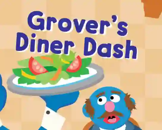 Игра 123 Sesame Street: Grover's Diner Dash онлајн